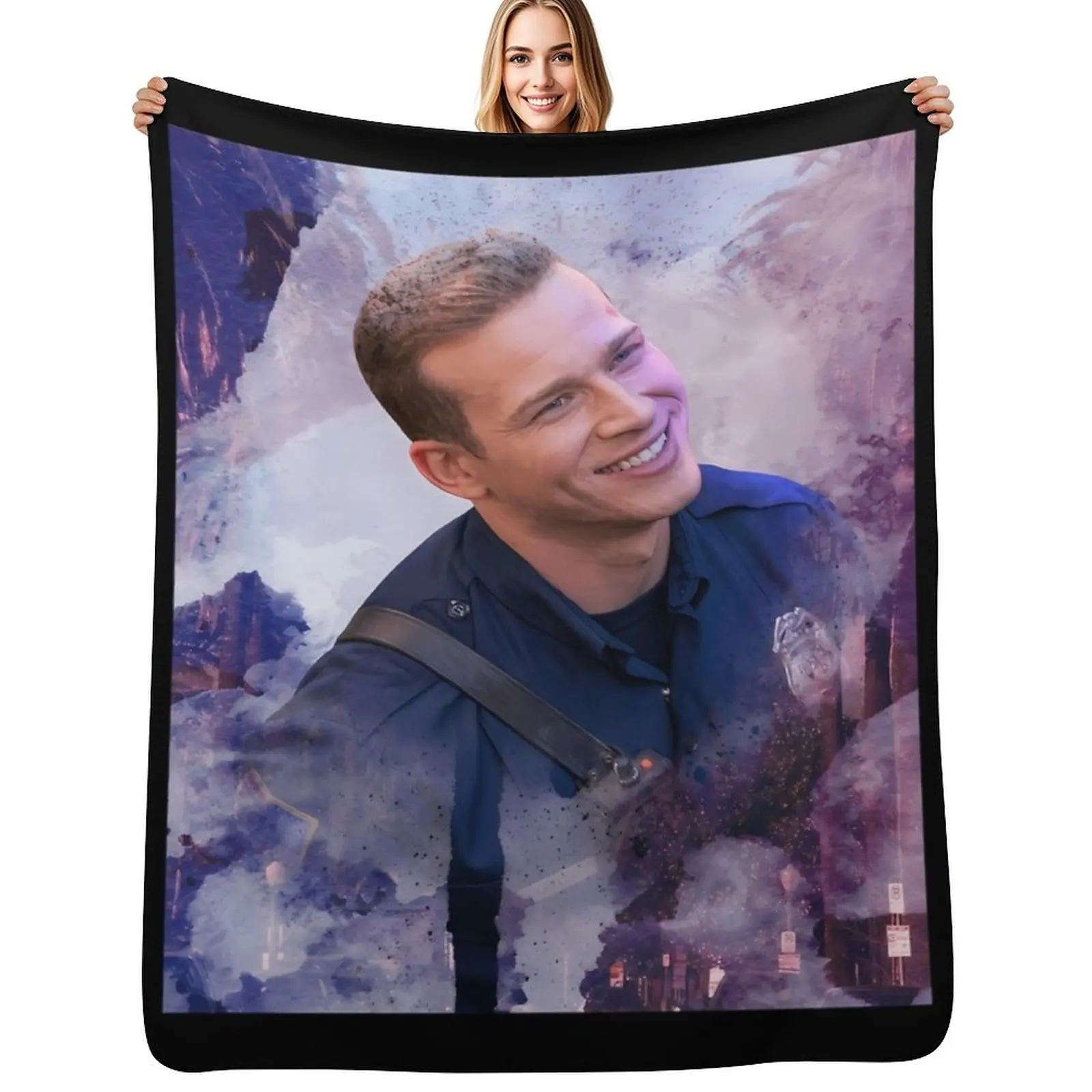 Evan “Buck” Buckley - L.A. Dream Throw Blanket Faux Fur Soft Warm Blanket for Bed