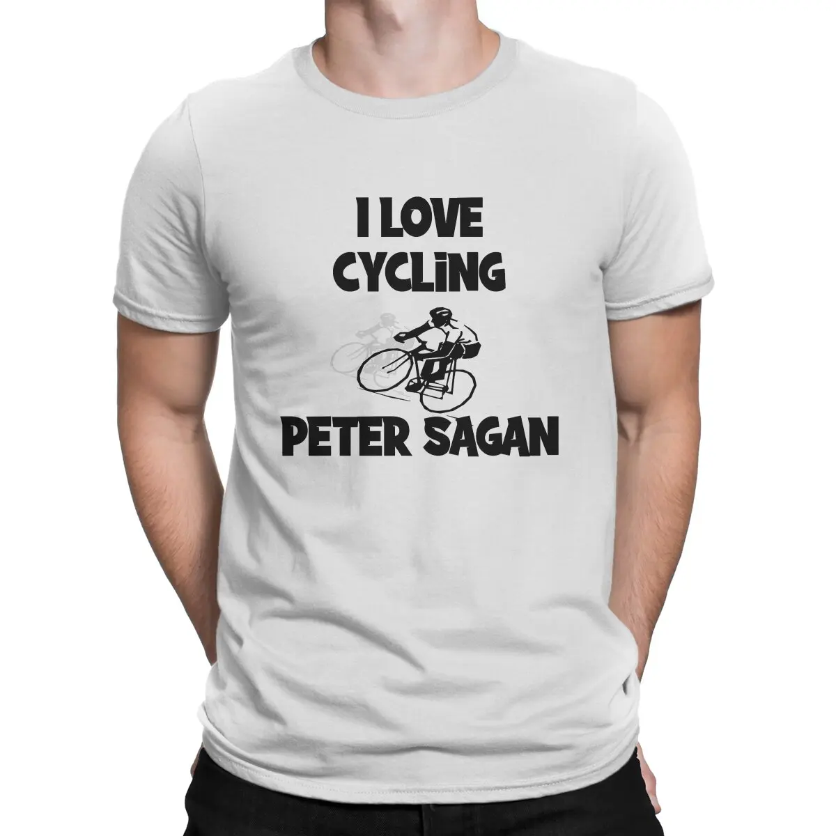 Vintage I Love Cycling T-Shirt Men Round Neck 100% Cotton T Shirt Peter Sagan Driver Short Sleeve Tees Printing Clothing