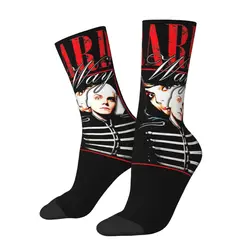 Cool Gerard Way MCR Skateboard Socks Polyester Middle Tube Socks for Unisex