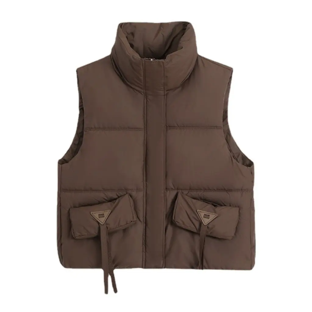

Women's down Cotton Vest Short Thickened Korean Style Loose Waistcoat for Autumn Winter New Export