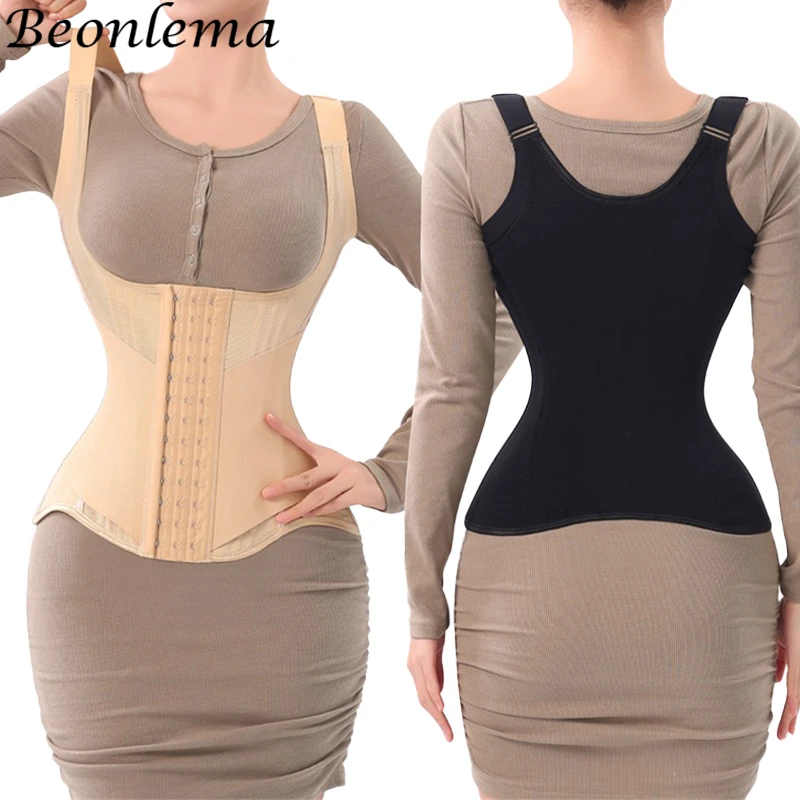 

Утягивающий топ-корсет Beonlema U-образной формы для женщин, моделирующий фигуру, с эффектом похудения, со стальными косточками, для коррекции талии