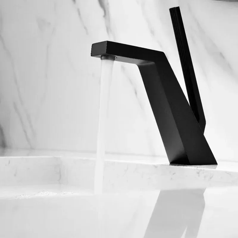 

Basin Faucets Gun Gray/Black Bathroom Wash Basin Sink Taps Cold & Hot Mixing Washbasin Faucets Bathroom Renovation Accessories