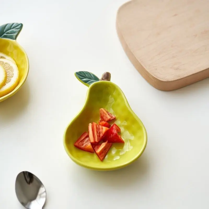 

Creative Fruit Shape Ceramic Seasoning Dish Dipping Dish Soy Sauce Dish Appetizer Plate Sushi Plate Home Specialty Tableware