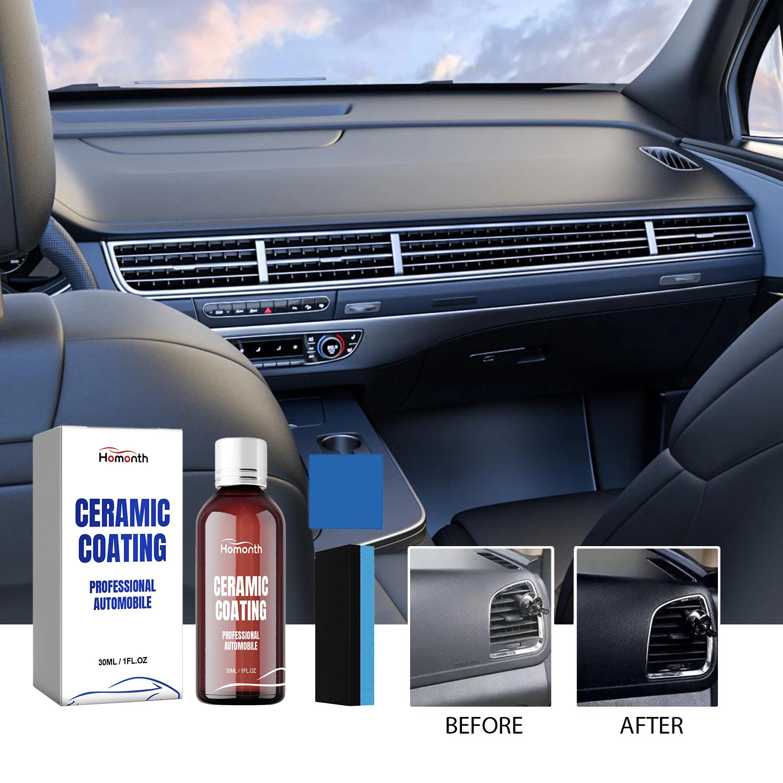 Automotive Plastic Retreading Kit Prevents Cracking Of Plastic Rubber Surfaces Interior Instrument Panel Seat Cleaning