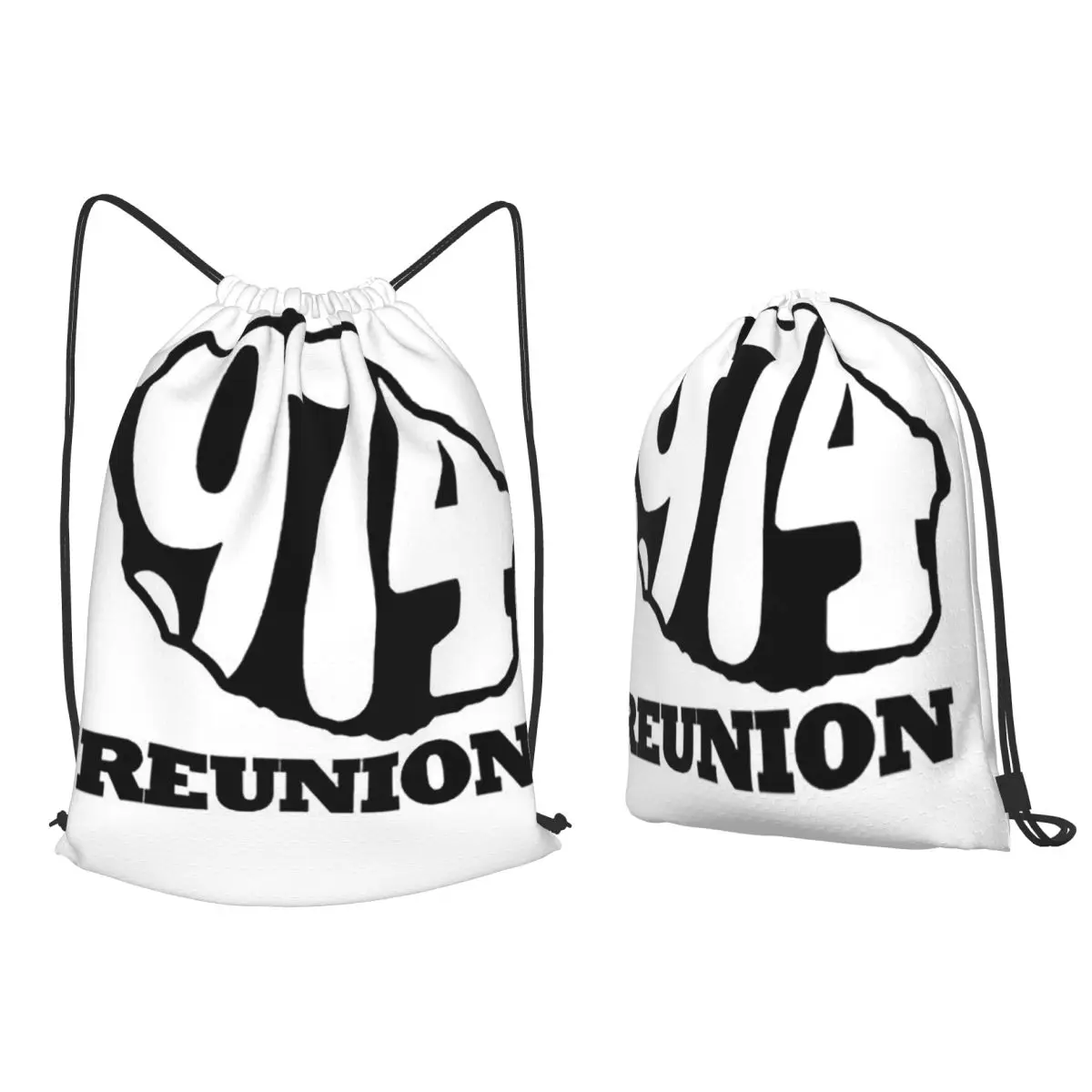 974 Reunion Island Flag Backpacks Fashion Drawstring Bags Sports Bag Book Bags for Man Woman School