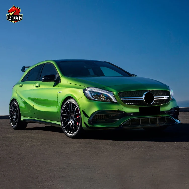 AMG Style CLA45 Body Kits For Mercedes-Benz A Class W176 Front Rear bumper Lip Side Skirts Diffuser splitter bodykit