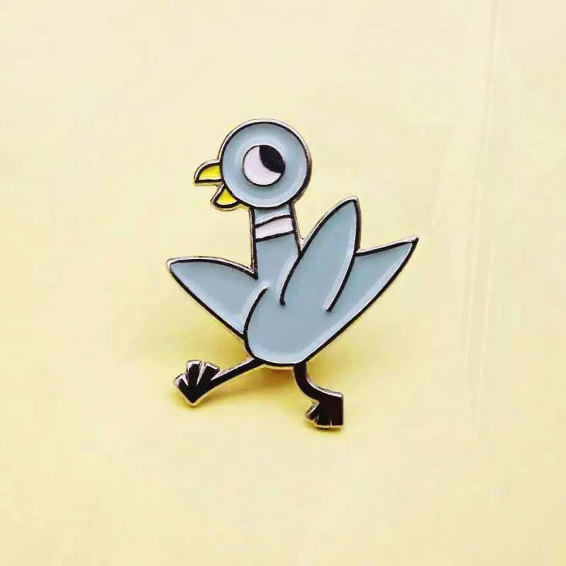 kids gift Bule Bird Chicken  Pin Enamel Pines Badges badge