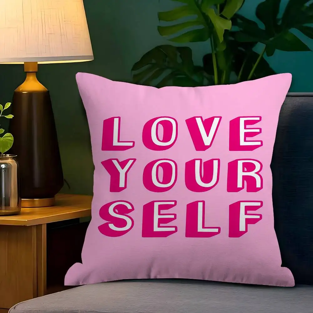 

Pink Love Quote Personalized Pillow Cover Kids Bedroom Wild Party Decor Pillowcase Kid Birthday Shower Gift