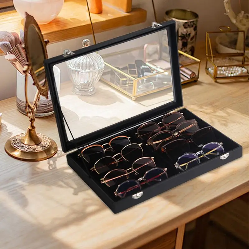 Sunglasses Storage Organizer Eyeglass Cases For Men Multifunctional Sunglasses Storage Box Sunglasses Jewelry Collection Case