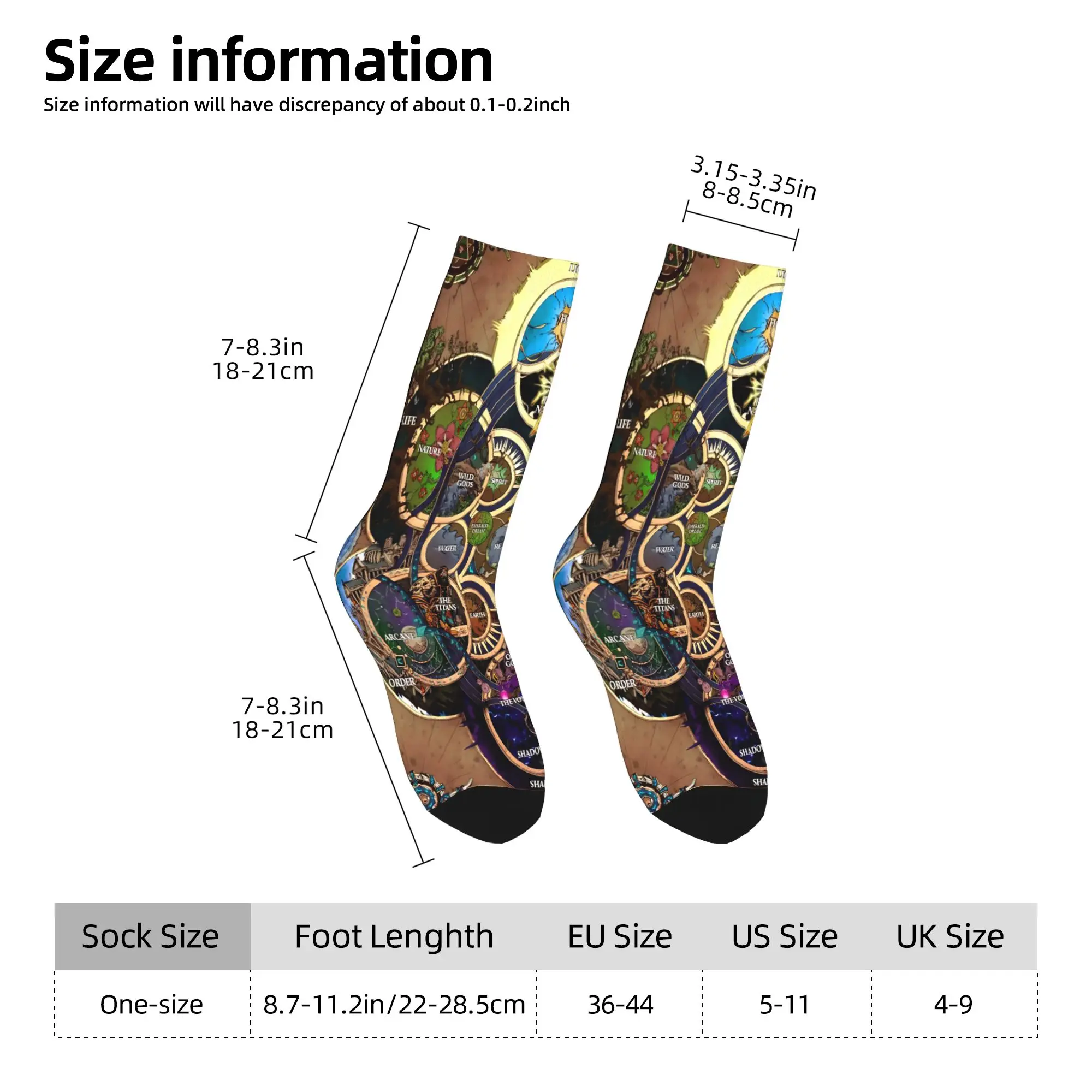 World of Warcraft Game  Socks  Printed Stockings Anti-Slip Men Socks Soft Breathable Autumn Funny Cycling Socks
