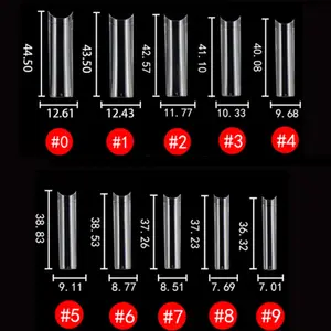 120 Stücke langer und transparenter Sargnägel für Acrylnagelhallen und DIY-Kunstkunst-Halbfinished-Produkt Schlammkleber 12 Hauptverkäufe scharfen Nagel - №8