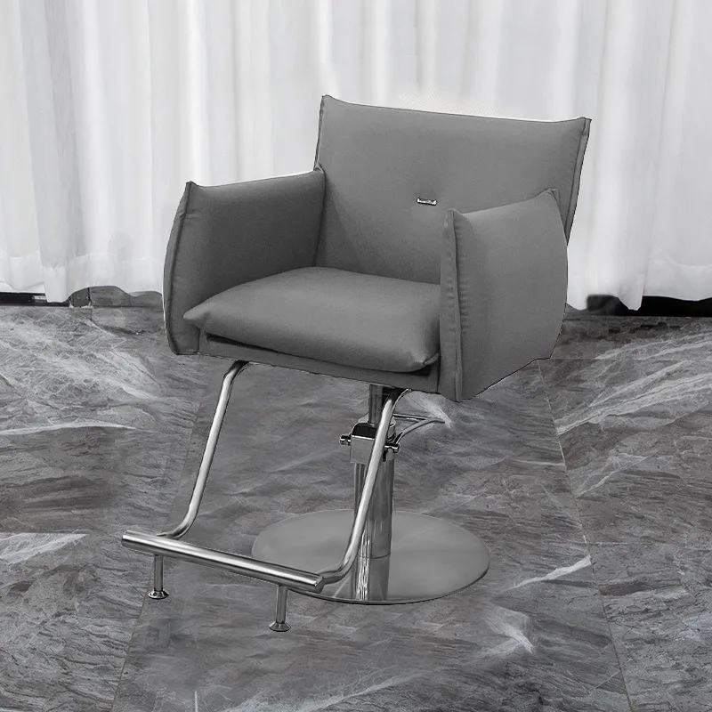 

Lifting and rotating silicone leather hair cutting chair for hair salon New fashion hair salon chair