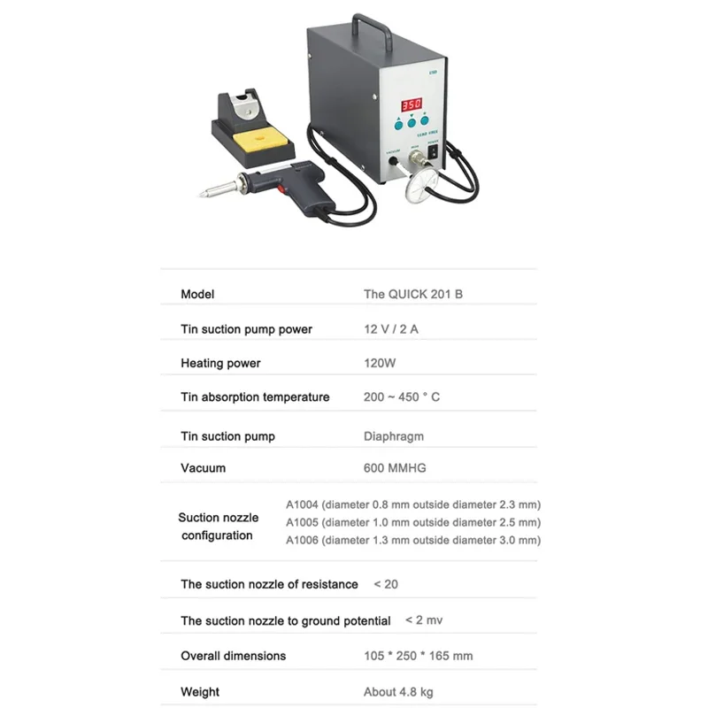 Electric High Frequency Digital Display Suction Gun 220V 120W 90W Tin Pump Static Disassembly Tool for Electronics Repair