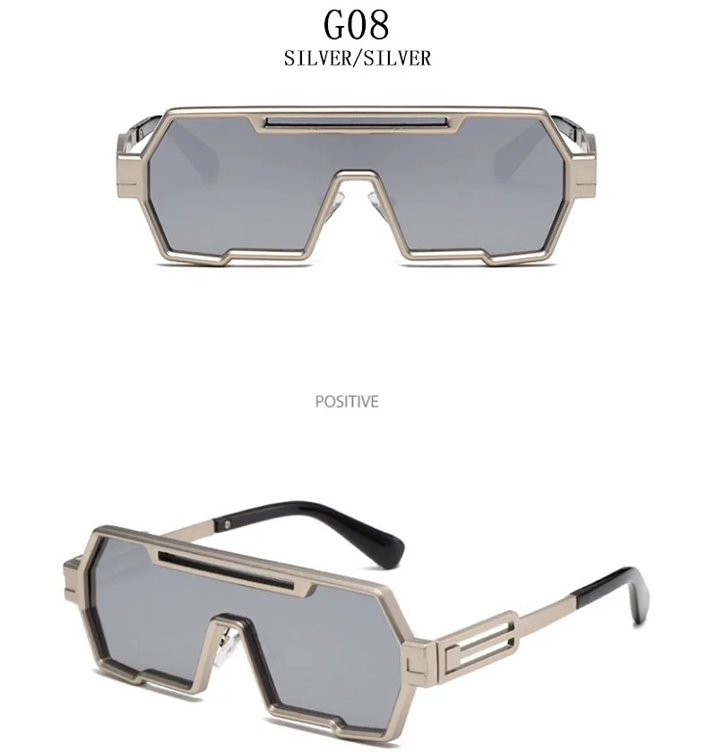 Heavy Metal Steampunk Sonnenbrille Für Männer Platz Vintage Punk Mode Gläser Retro Gafas De Sol Hombre Lunette De Soleil Homme – Detail 24