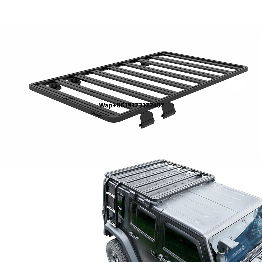 

Universal Car Rack Roof 4X4 Aluminium Black Cargo Carrier Basket Roof Rack for Jimny 5 Door Roof Rack