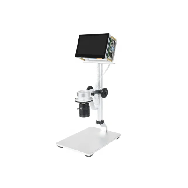 

Raspberry Pi Microscope Accessory Kit 12MP Visual Magnification Microscope Screen Stand 6mm Fixed-focus Wide-angle Lens 800*480