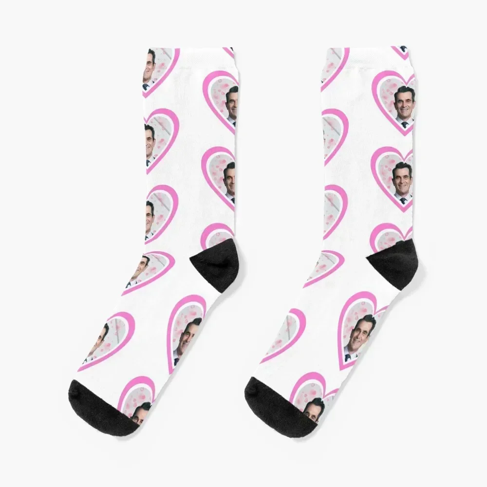 

Modern family: Phil Dunphy heart Socks luxe winter gifts men cotton high quality Socks Man Women's