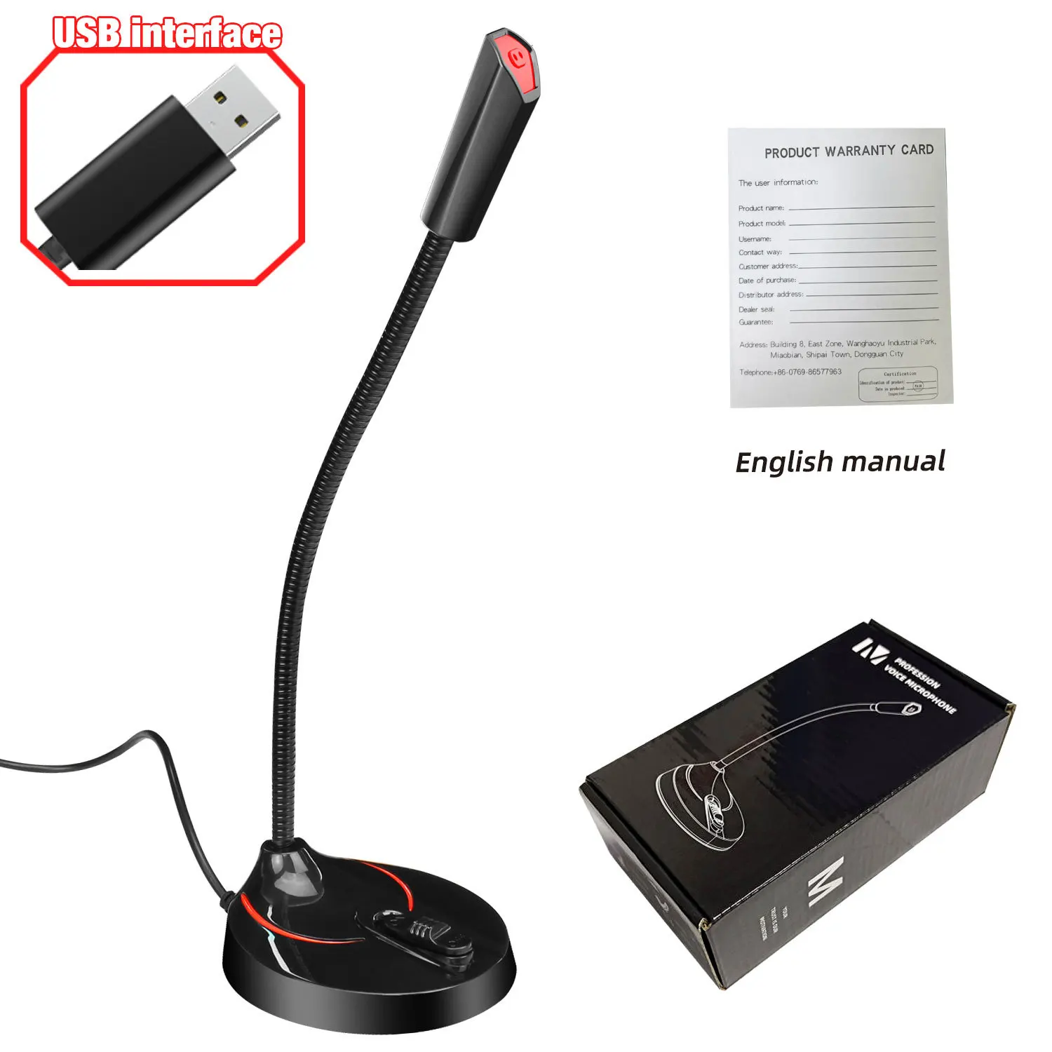 Computer Microphone 360 Degree Bendable USB Microphone Drive-free Voice Chat Video Screen Conference Cicrophone