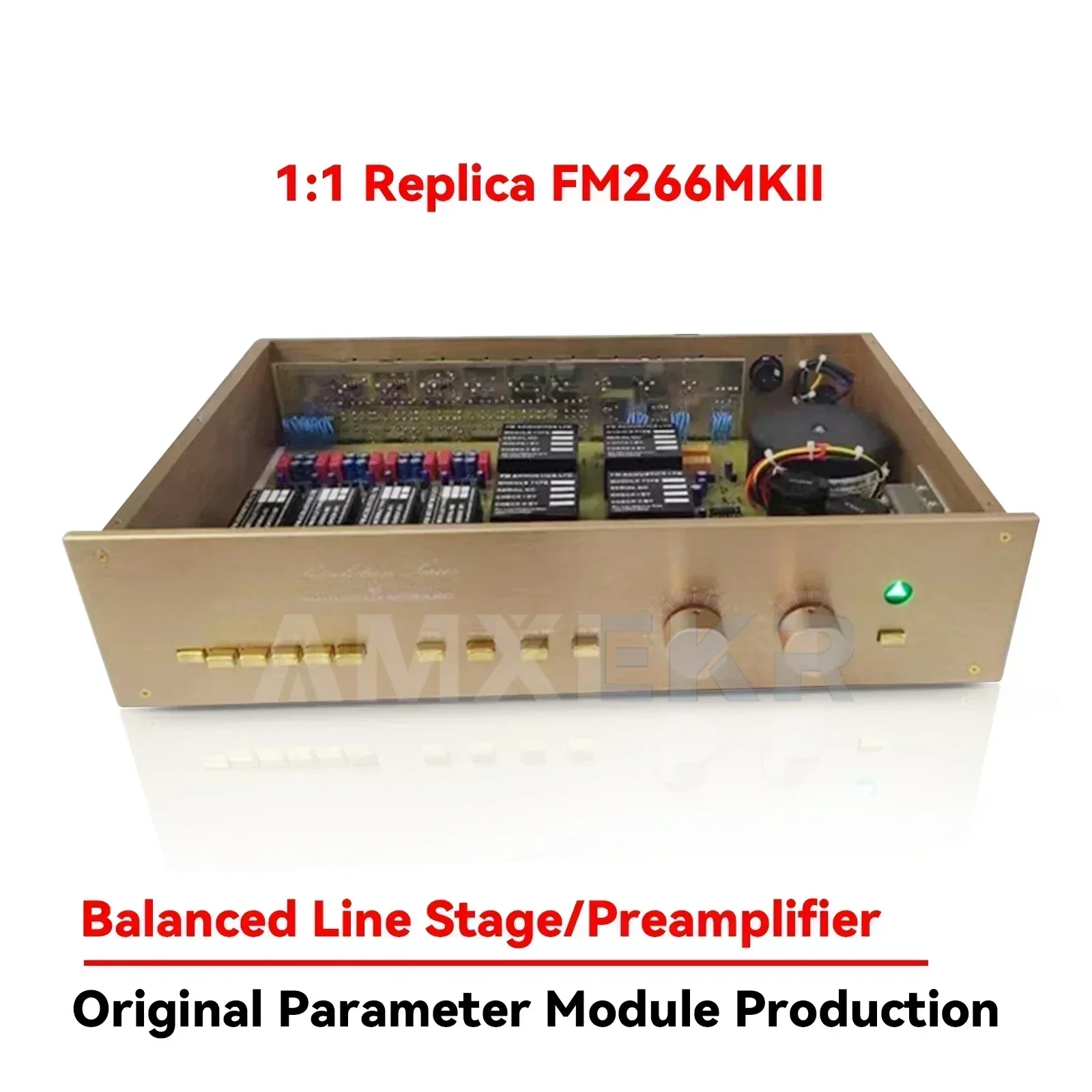 AMXEKR FM Acoustics 266MKII Replica Klasse A Vollsymmetrischer Vorverstärker 0,0003 % THD 120 dB dynamisch