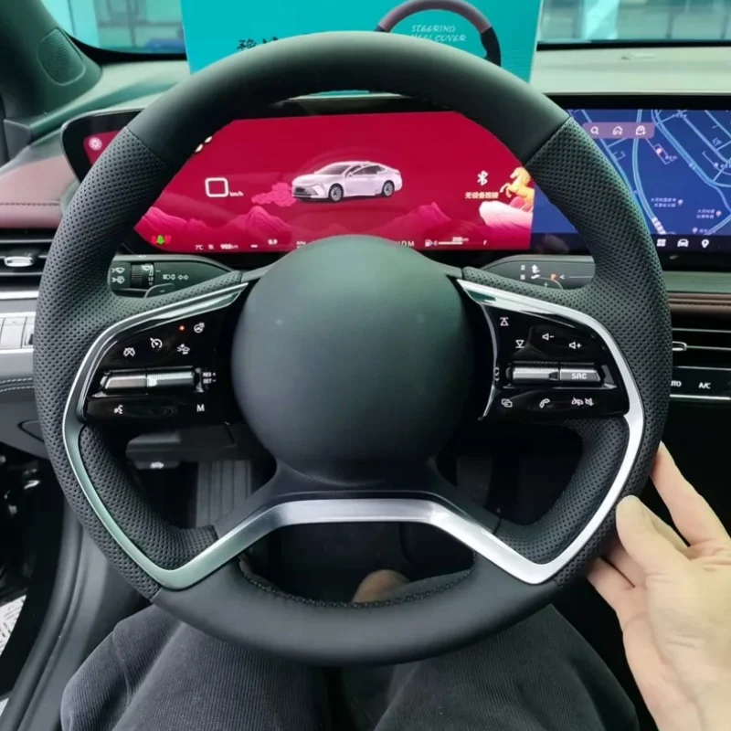 

Hand-Sewn Microfiber Leather Car Steering Wheel Century GL8 2023 2024 2025 Accessories Steering Wheel Cover For Buick Regal