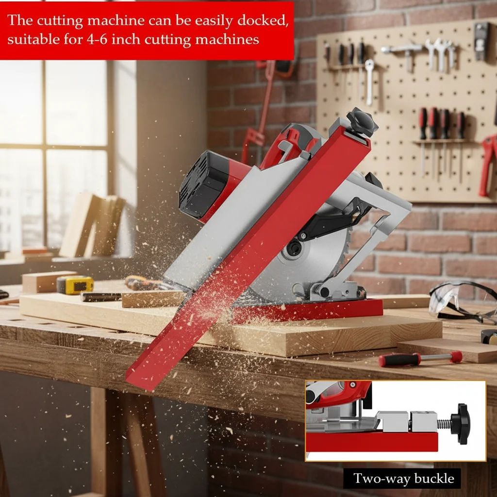 قابل للتعديل آلة قطع قاعدة دليل السكك الحديدية 240 مللي متر 360 مللي متر ABS منشار دائري دليل تحديد المواقع المشبك 2-Way عكس مشبك النجارة #1