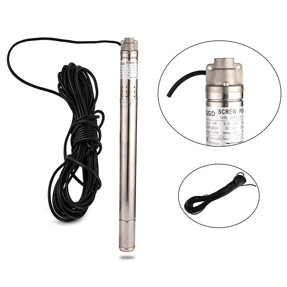 3Inch 750W 1HP 48V DC Solar Submersible Borehole Deep Well Water Pump Kit for Agricultural Irrigation with Solar Panel view 4