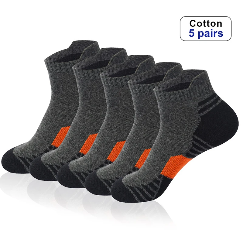 

5 Pairs/Set Mens Sport Running Ankle Socks Thin Breathable Casual Cotton Comfort Fit Short Low Cut Sock