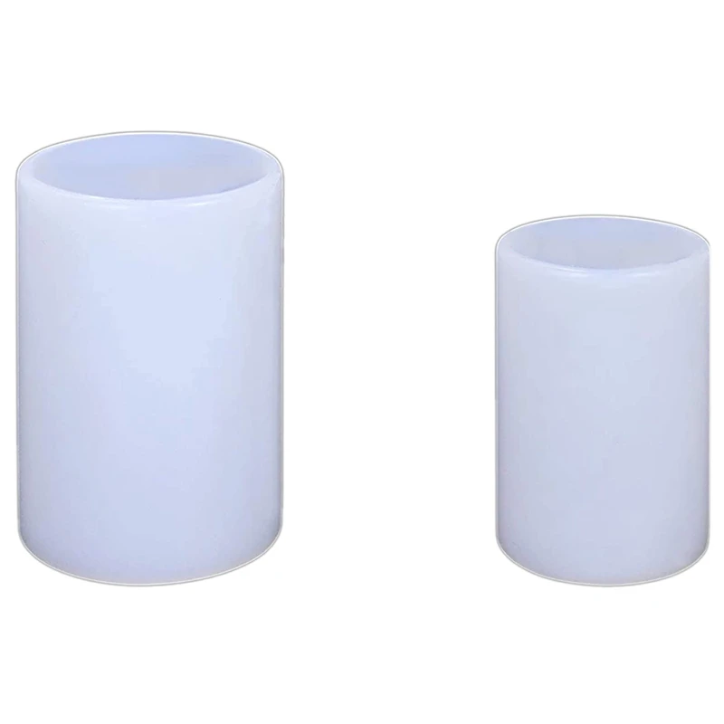 Cylinder Candle Molds For Candle Making, Pillar Candle Silicone Molds For Resin Casting Epoxy Mold (2Pcs)