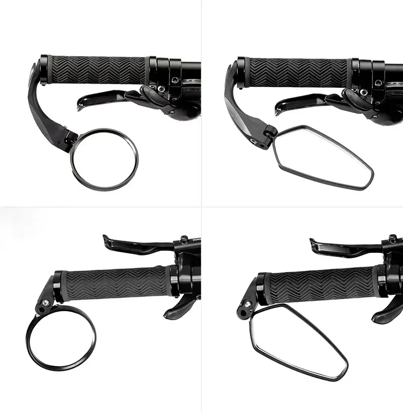 ROCKBROS 360 ° Verstellbarer Fahrradspiegel für Mountainbikes und Rennräder, HD-Klappbarer Rückspiegel für 16-22mm Innendurchmesser Lenker – Detail 6