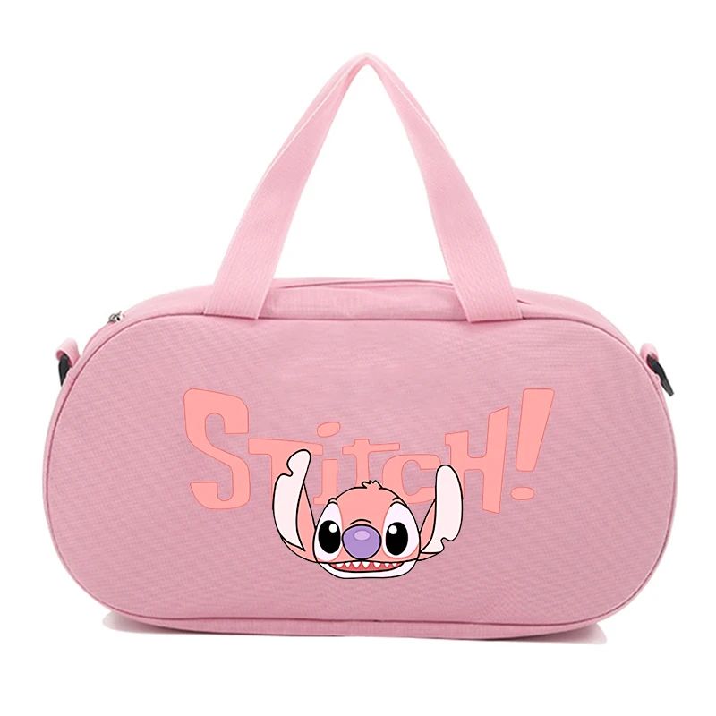 Bolsa de viaje de gran capacidad con dibujos animados de Stitch Disney, bolso de mano para entrenamiento, Fitness, deportes, gimnasio, Yoga,