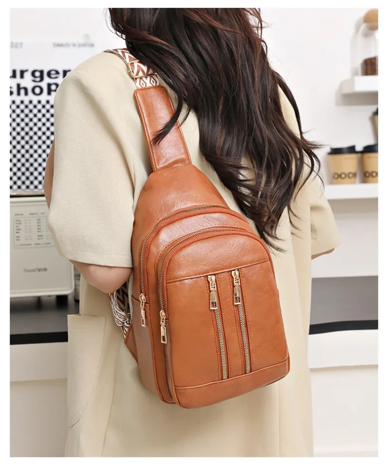 

‌ Ретро-сумка через плечо 2025 года — винтажная нагрудная сумка, многосторонняя сумка через плечо, повседневный органайзер в уличном стиле, модный минималистичный дизайн