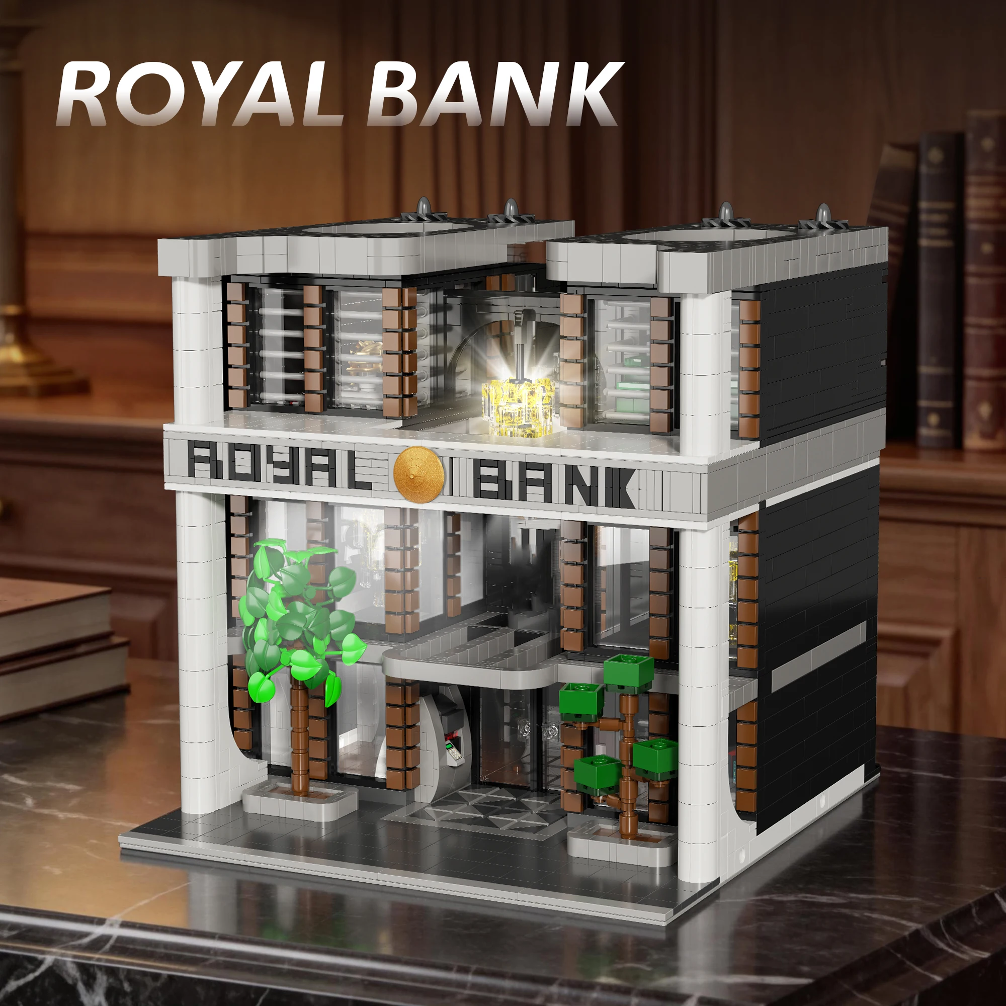 3476PCS European Bank Building Blocks City Streetview Landmark Model Modular Bricks Desktop Ornament Assembly Toys Holiday Gifts