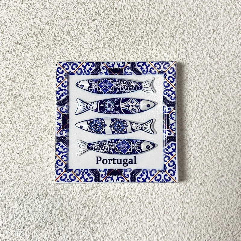 Portugal Souvenir 3D Resin Fridge Magnets- Porto (Port Wine) Landmark Algarve Scenery Sardine Tile