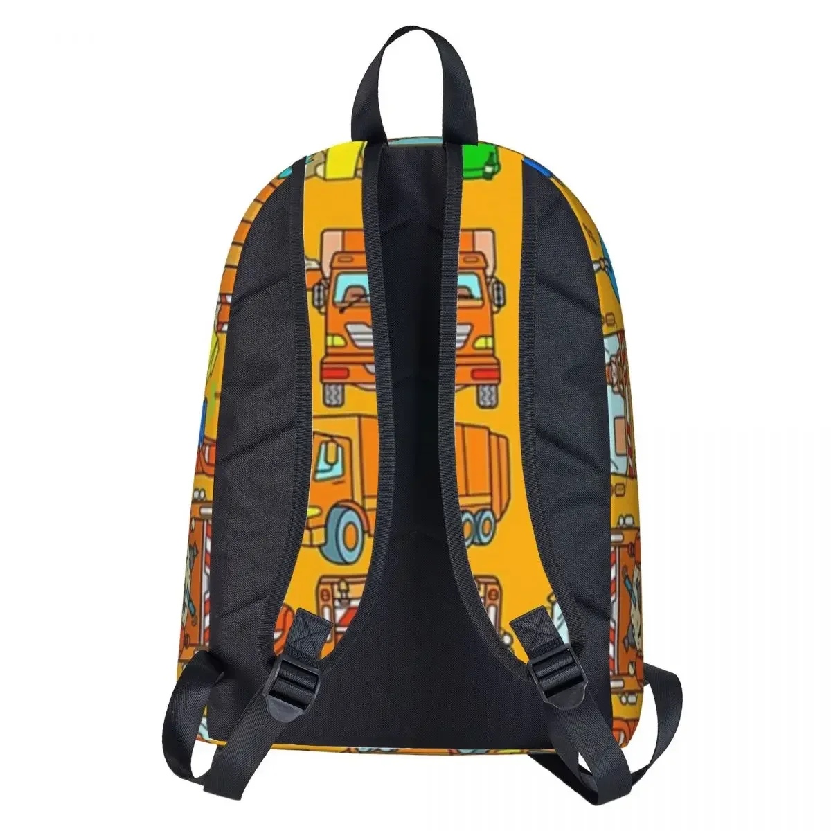 Mochila con diseño de camión de basura para niños, bolsa escolar para estudiantes, para ordenador portátil