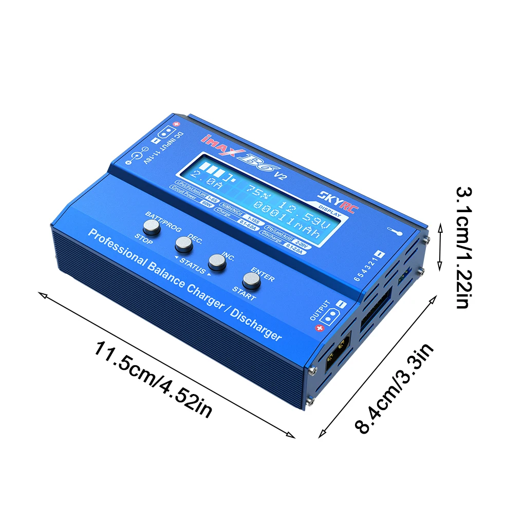 SKYRC IMAX B6 AC RC Charger 80W B6AC 6A Balance Charger Digital LCD Screen Li-ion LiFe Nimh Nicd PB Lipo Battery Discharger