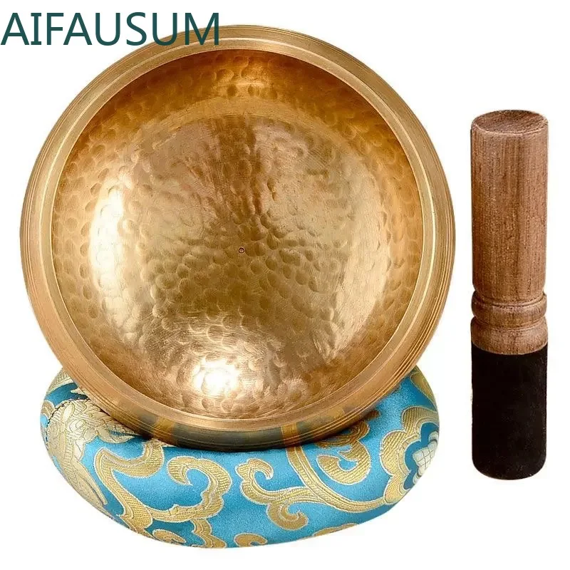 8cm to 20cm Hand Hammered Tibetan Singing Bowl Brass Bowl Yoga Meditation Sound Healing Stress Relief Spiritual Gift