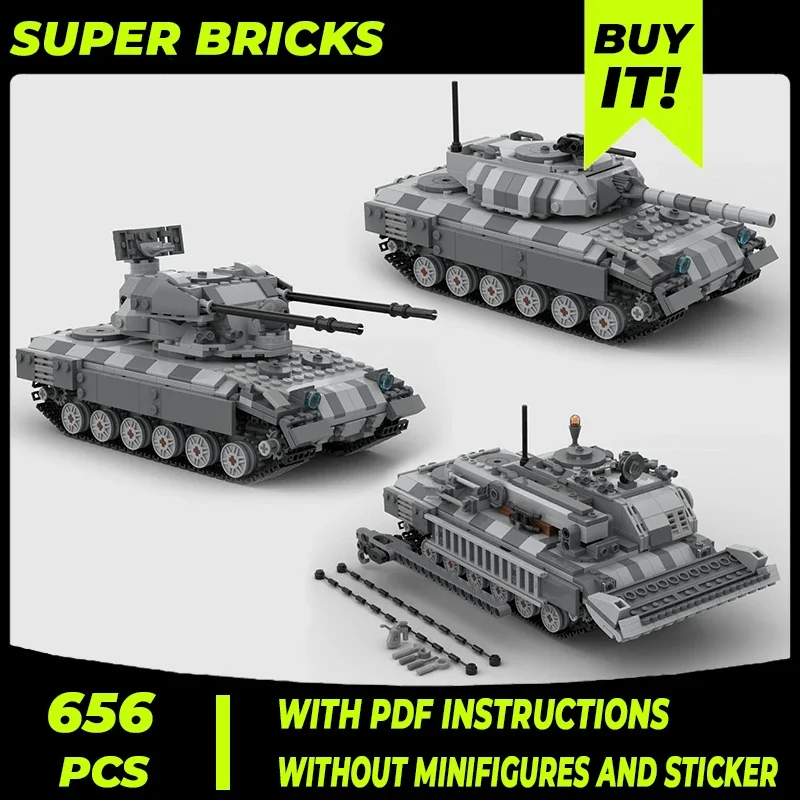 Militaire Voertuigen Model Moc Bouwstenen Slagveld Tanks Technologie Modulaire Blokken Geschenken Kerstspeelgoed Diy Sets Assemblage