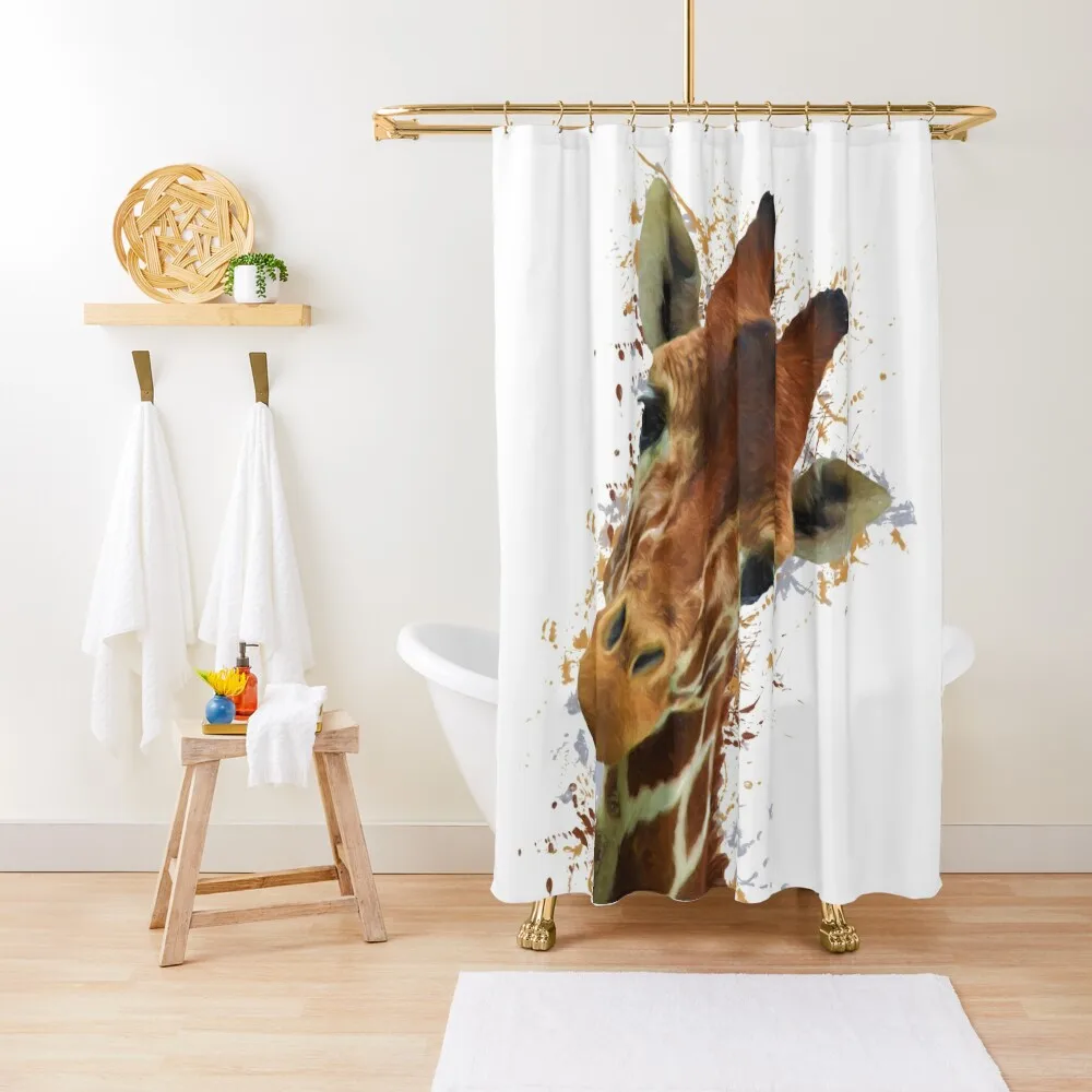 

giraffe watercolor animals nursery decor Shower Curtain For Bathrooms With Beautiful Designs For The Bathroom Curtain