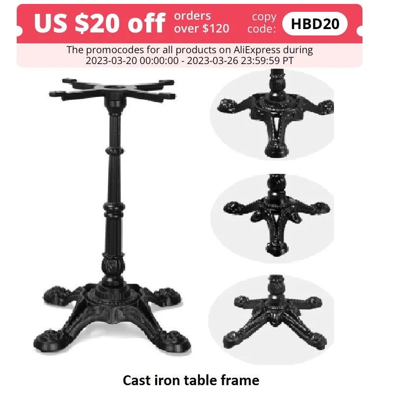 Cast Iron Tiger Claw Table Legs Western Restaurant Table Legs Retro Dinner Table Foot Support Iron Support Frame Table Feet