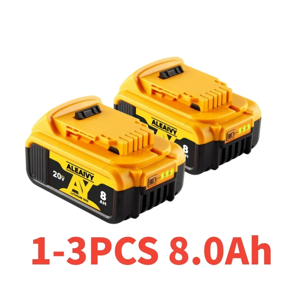 

Genuine for DeWalt DCB205 DCB201 DCB203 Power Tool Batteries 18V/20 Volt MAX 6.0Ah 8.0Ah DCB200 Replacement Li-ion Battery