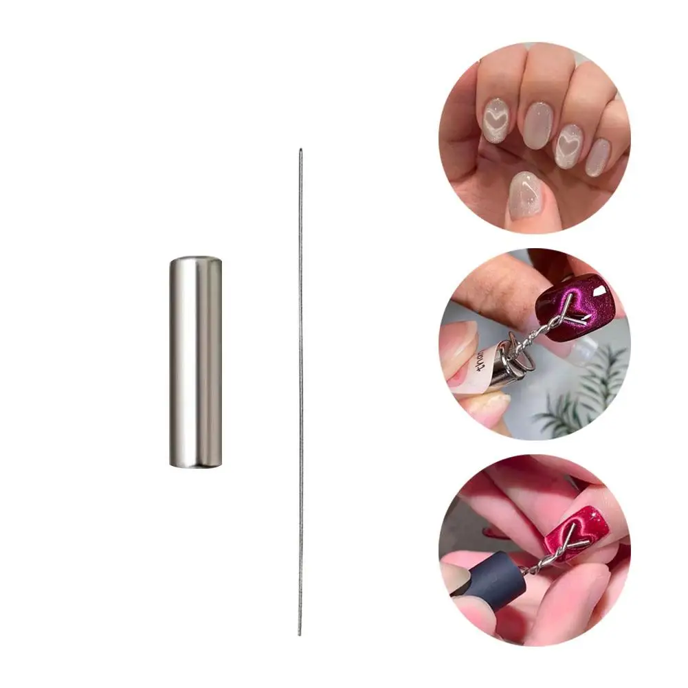 Ensemble d'aimants pour ongles œil de chat avec fil de fer flexible, pour créer un cœur et un lingot qui fait saillie sur N64.Nail Art, accessoires et outils J7T3