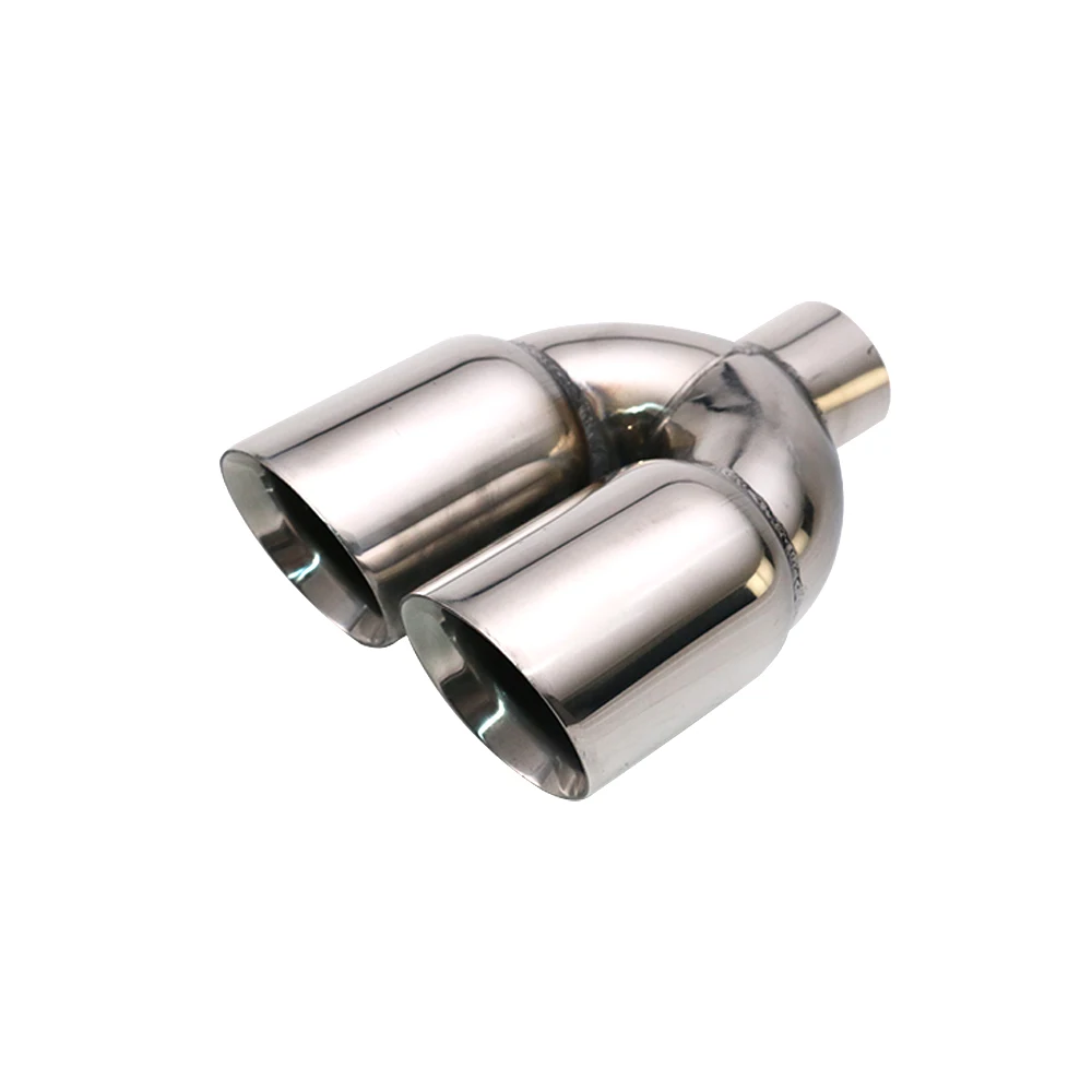 

Stainless Steel 2 inch slant double Exhaust tip 3 inch Muffler Tail end Pipe for Universal Car