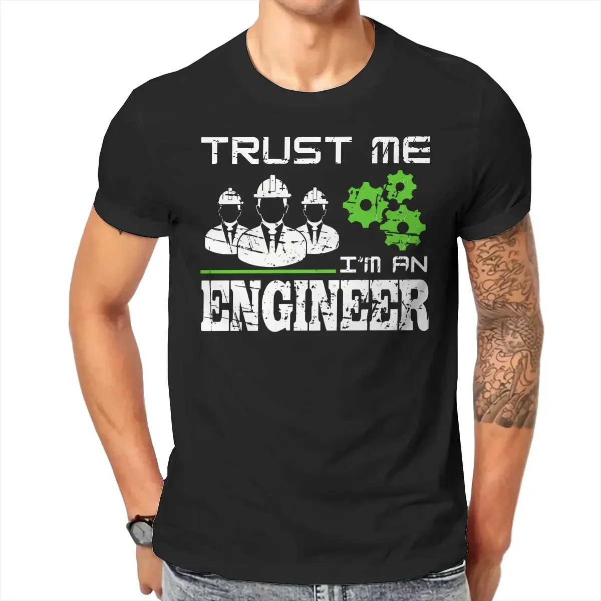 Three Engineers Newest TShirts Trust Me I'm An Engineer Male Graphic Fabric Streetwear T Shirt O Neck mens designer clothes 2024