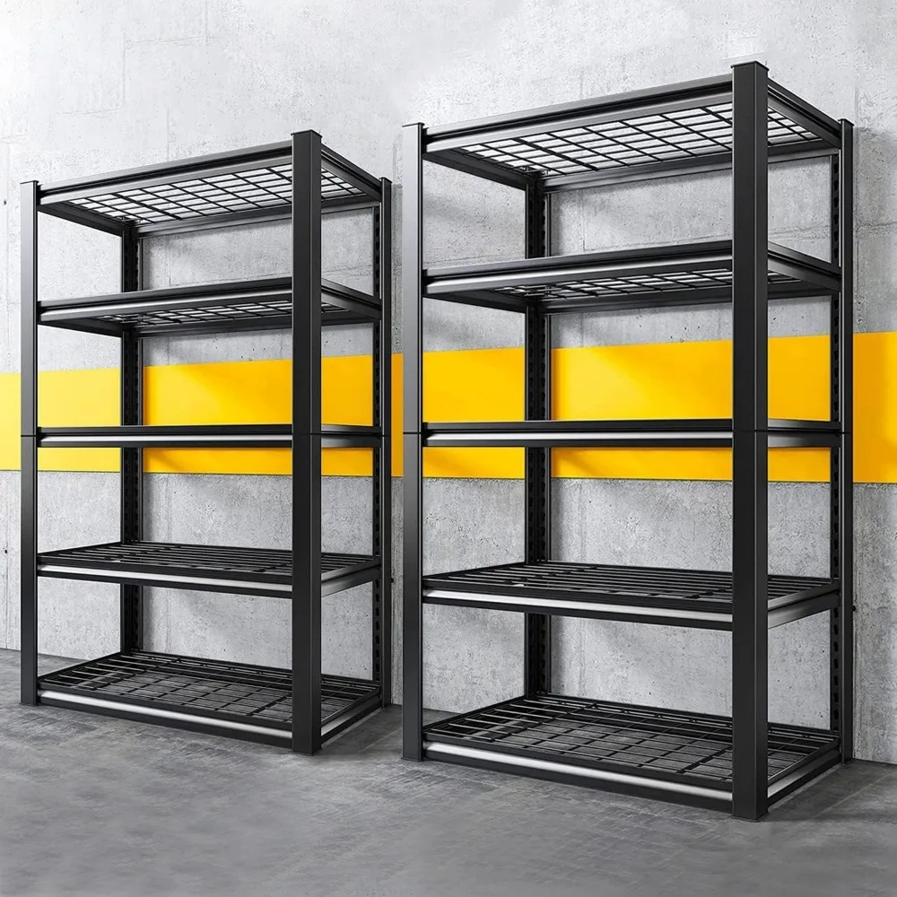 

"3000lb Heavy-Duty Garage Shelving - Adjustable Metal Storage Shelves for Garage, Basement & Pantry"​