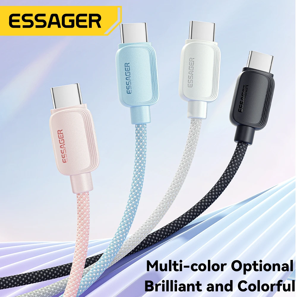 Essager 100W USB typ C na USB C kabel 5A PD postit se nabíjení kabel pro iPhone 15 Xiaomi Samsung Huawei oppo jeden plus macbook ipad