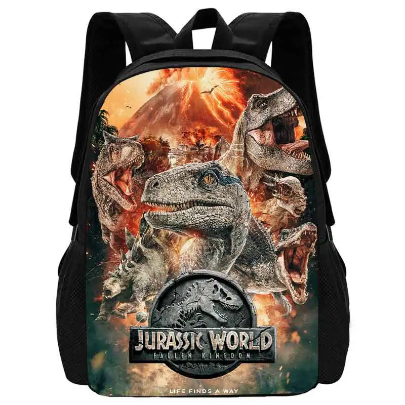 Mochila-mochila escolar dinossauro para meninos, mochila leve e durável com estampas de animais, durável