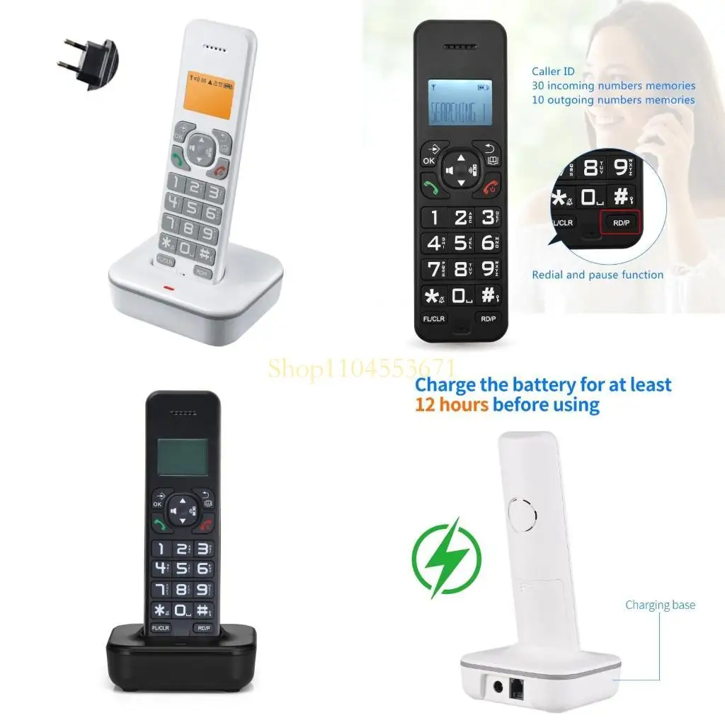 Best Seller D1102B Landline Phone Wireless Desktop Telephone Caller for Office Home Hotel
