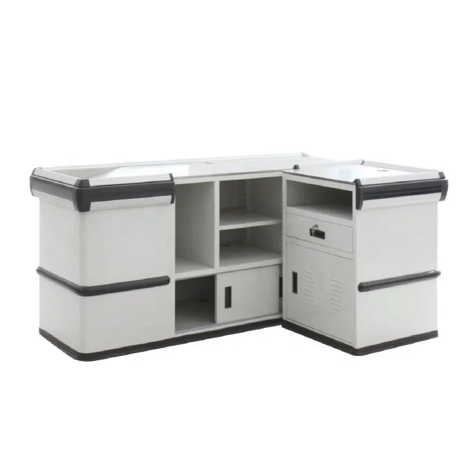 Supermarket Checkout Counter Tables Convenient Cashier Desk For Efficient Shopping Experience