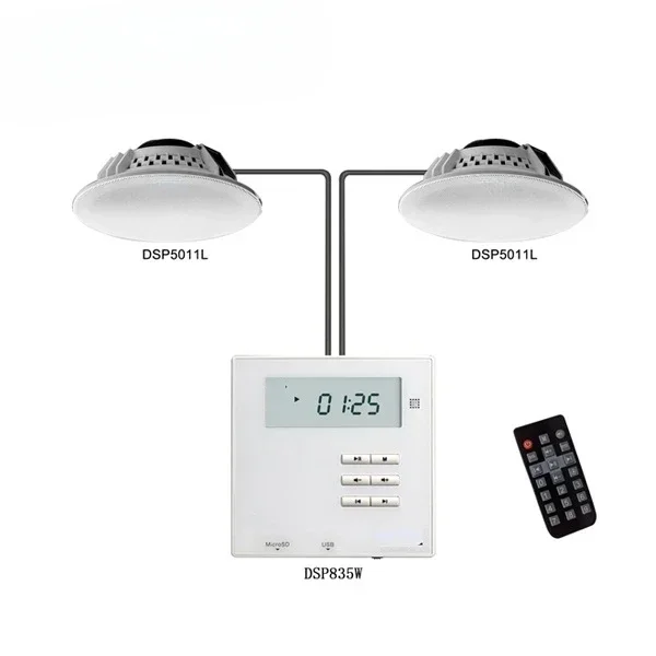 2x10W Smart Home Music Amplifier with 2 Ceiling Speakers Hot sales