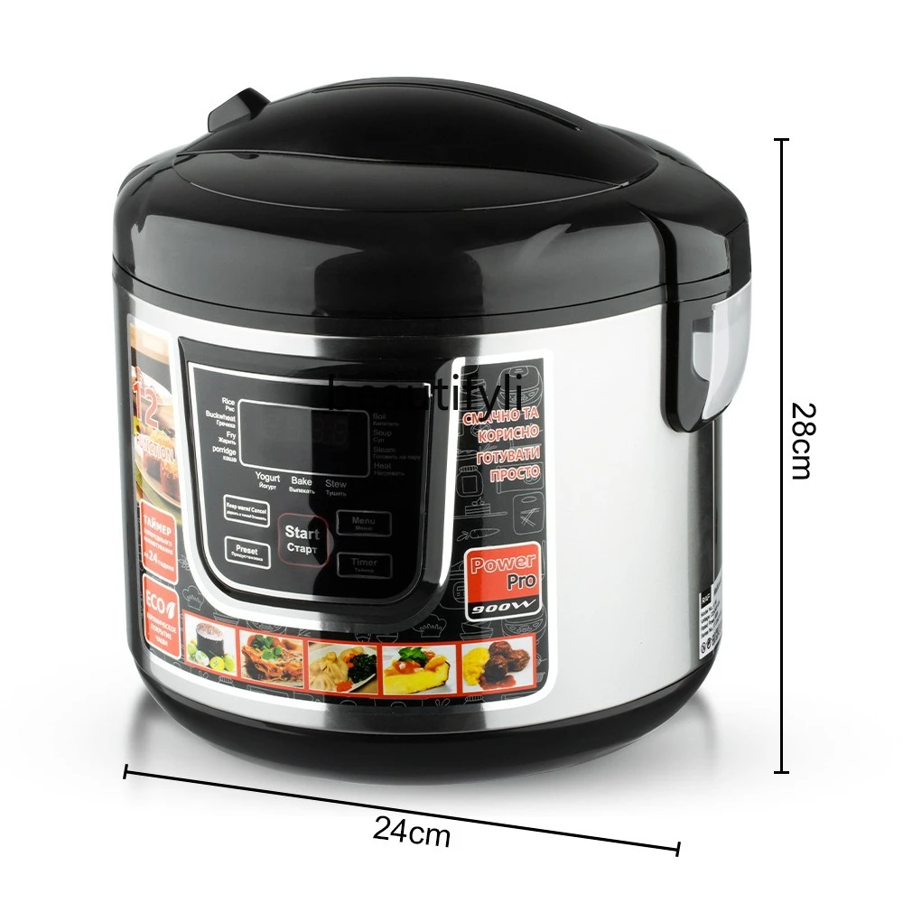 New rice cooker smart 6L automatic health care household stainless steel rice cooker multi-function